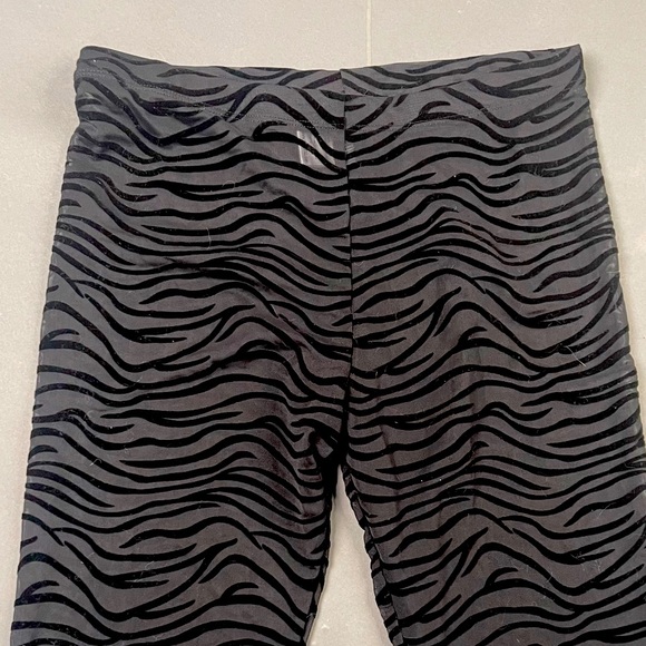 NWOT Club Exx Semi-Sheer Zebra Striped Flare Leg Pants - Picture 2 of 4